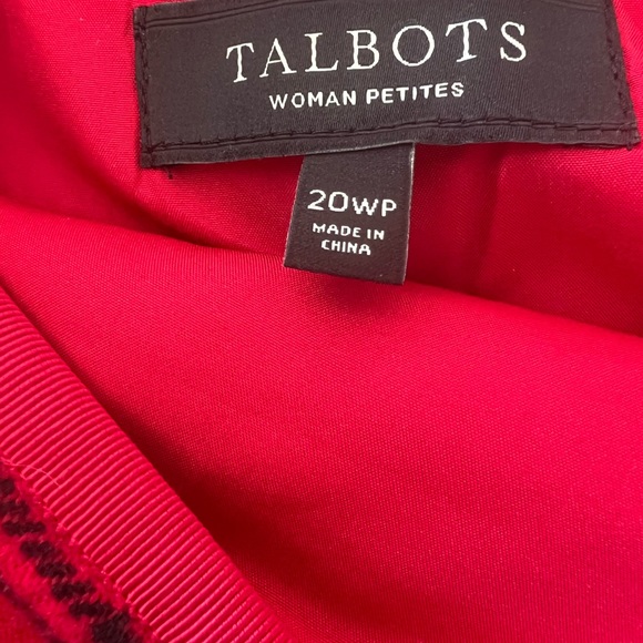 Talbots red,black and gray checked skirt - Picture 2 of 4
